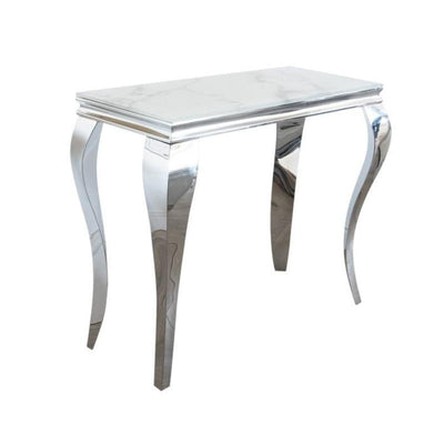 Louis 140cm Black Marble Console Table-Esme Furnishings