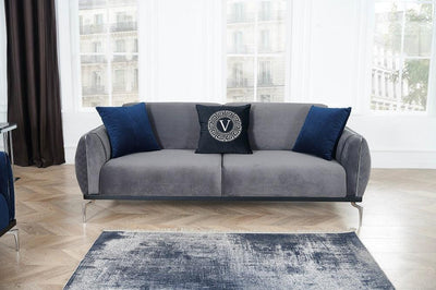 Zena 3+2 Plush Fabric Sofa Set In 4 Colours-Esme Furnishings