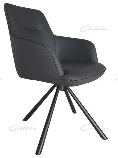 Phoenix 160-240cm White Ceramic Marble Extending Table + Grey Velvet Swivel Dining Chairs-Esme Furnishings