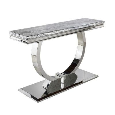 Arianna 140cm Black Marble Console Table-Esme Furnishings