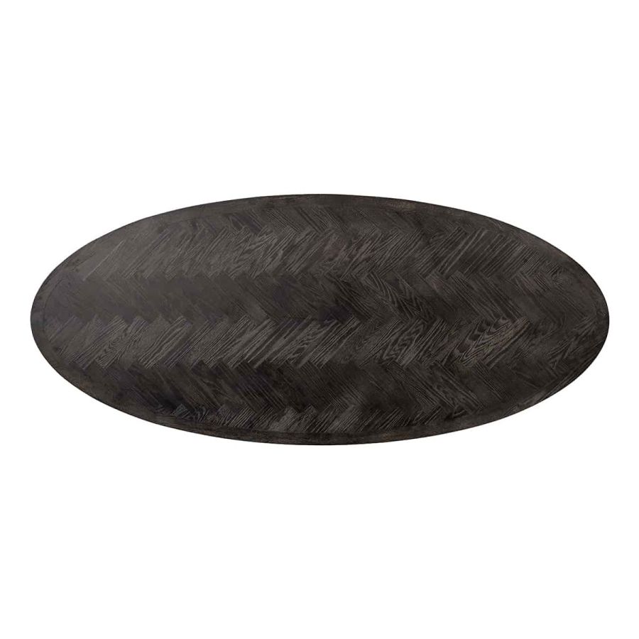 Blackbone Brass Oval 230cm Dining Table-Belmont Interiors