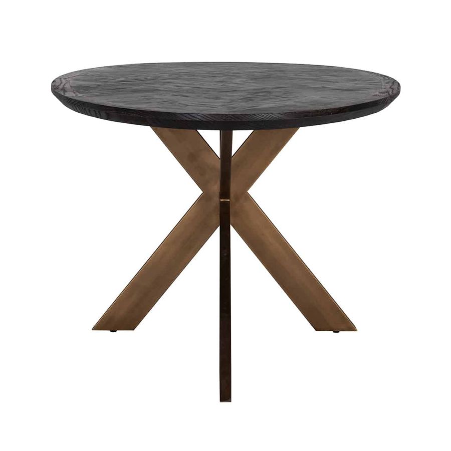 Blackbone Brass Oval 230cm Dining Table-Belmont Interiors
