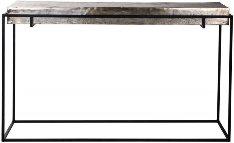 Calloway Champagne Gold and Black Console Table-Belmont Interiors
