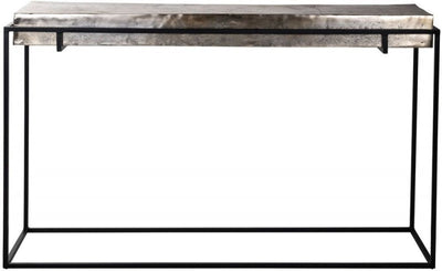 Calloway Champagne Gold and Black Console Table-Belmont Interiors