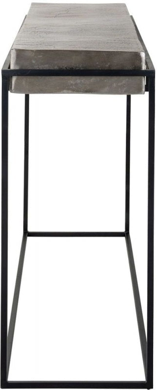 Calloway Champagne Gold and Black Console Table-Belmont Interiors