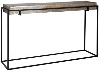 Calloway Champagne Gold and Black Console Table-Belmont Interiors