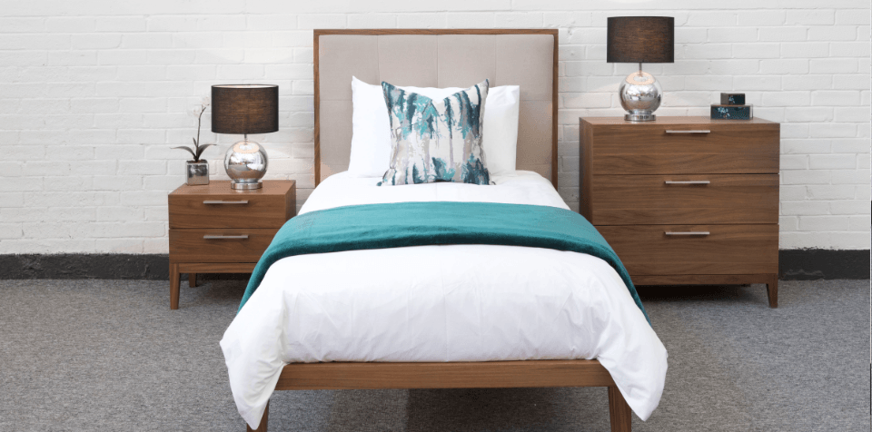 Twenty10 Designs Calla Beds in Walnut/Stone-Esme Furnishings