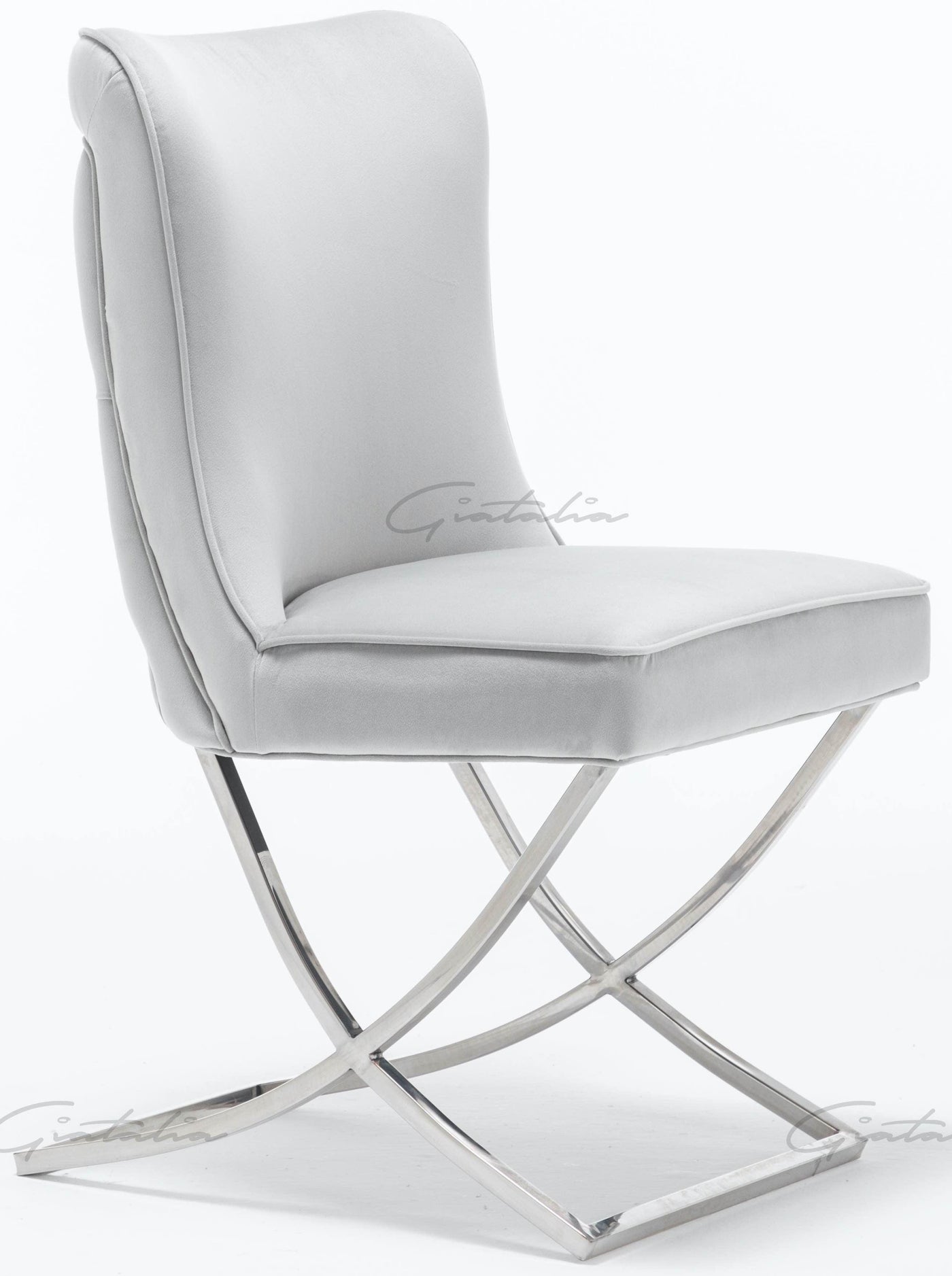 Louis 120cm Grey Marble Dining Table + Belgravia Dark Grey Plush Velvet Button Dining Chairs-Esme Furnishings