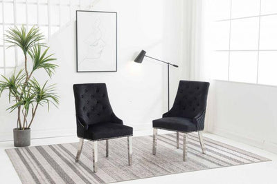 Arianna 180CM Cream Marble Dining Table + Lion Knocker Plush Velvet Dining Chairs-Esme Furnishings