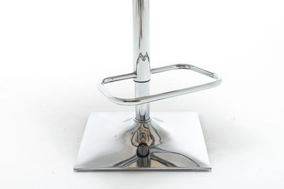 Portland, Light Grey French Velvet, Ring Knocker Quilted Back Bar Stool-Esme Furnishings