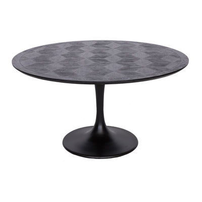 Richmond Blax Round Oak and Iron Dining Table 140cm-Belmont Interiors