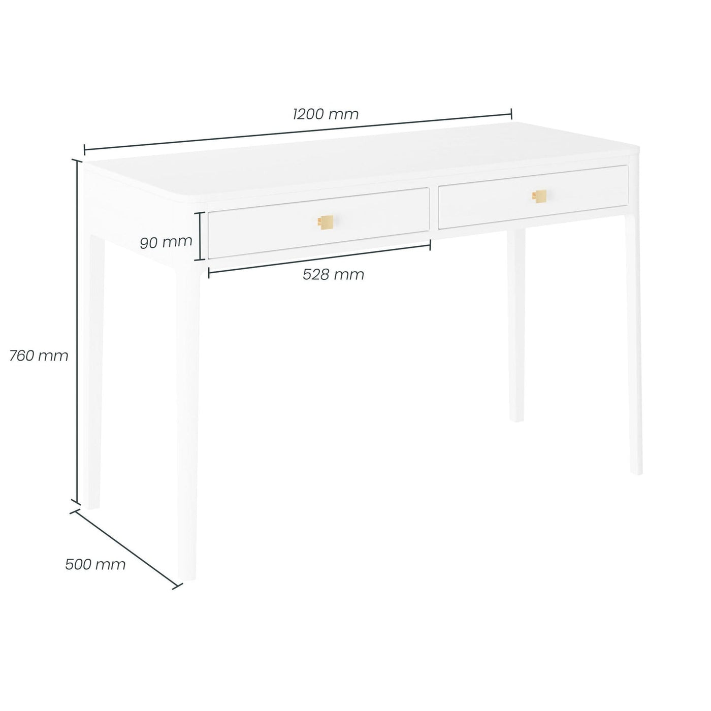 Abberley Desk - White by D.I. DESIGNS-Esme Furnishings