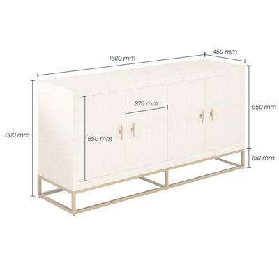 Hampton Sideboard - Ivory by D.I. Designs-Esme Furnishings
