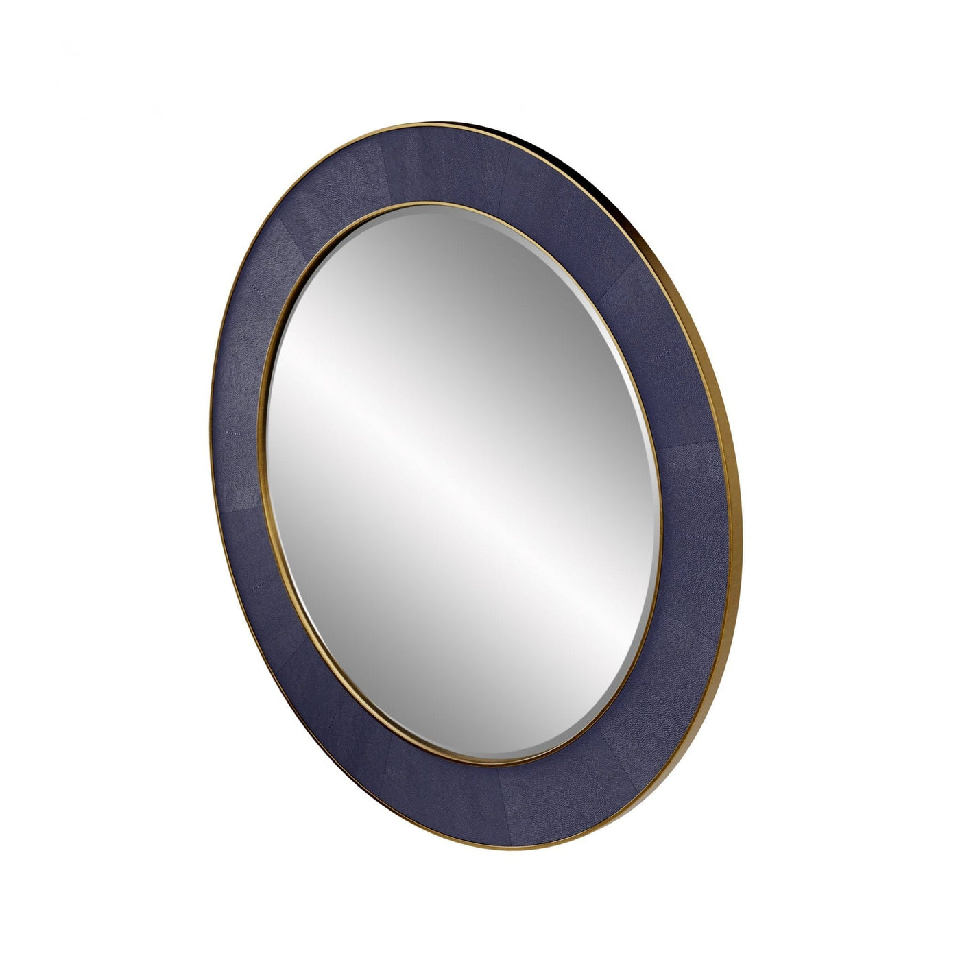 Willersley Blue Round Mirror by D.I. Designs-Esme Furnishings