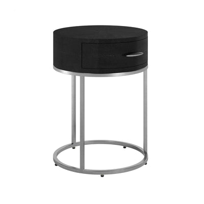 Hampton Bedside - Black Shagreen by DI Designs-Esme Furnishings