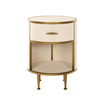 Hampton Bedside - Small Round Ivory by DI Designs-Esme Furnishings
