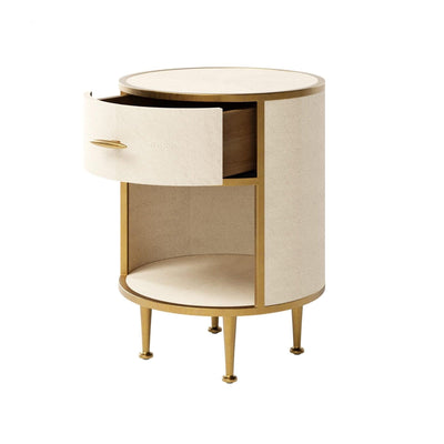 Hampton Bedside - Small Round Ivory by DI Designs-Esme Furnishings