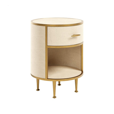 Hampton Bedside - Small Round Ivory by DI Designs-Esme Furnishings