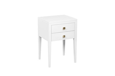 Radford Bedside - 2 Drawer - White by D.I. Designs-Esme Furnishings