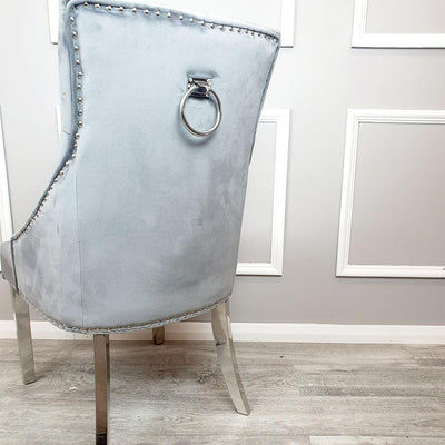 Athena 180cm Marble Dining Table + Knightsbridge Plush Velvet Dining Chairs - Special Promo Price-Esme Furnishings