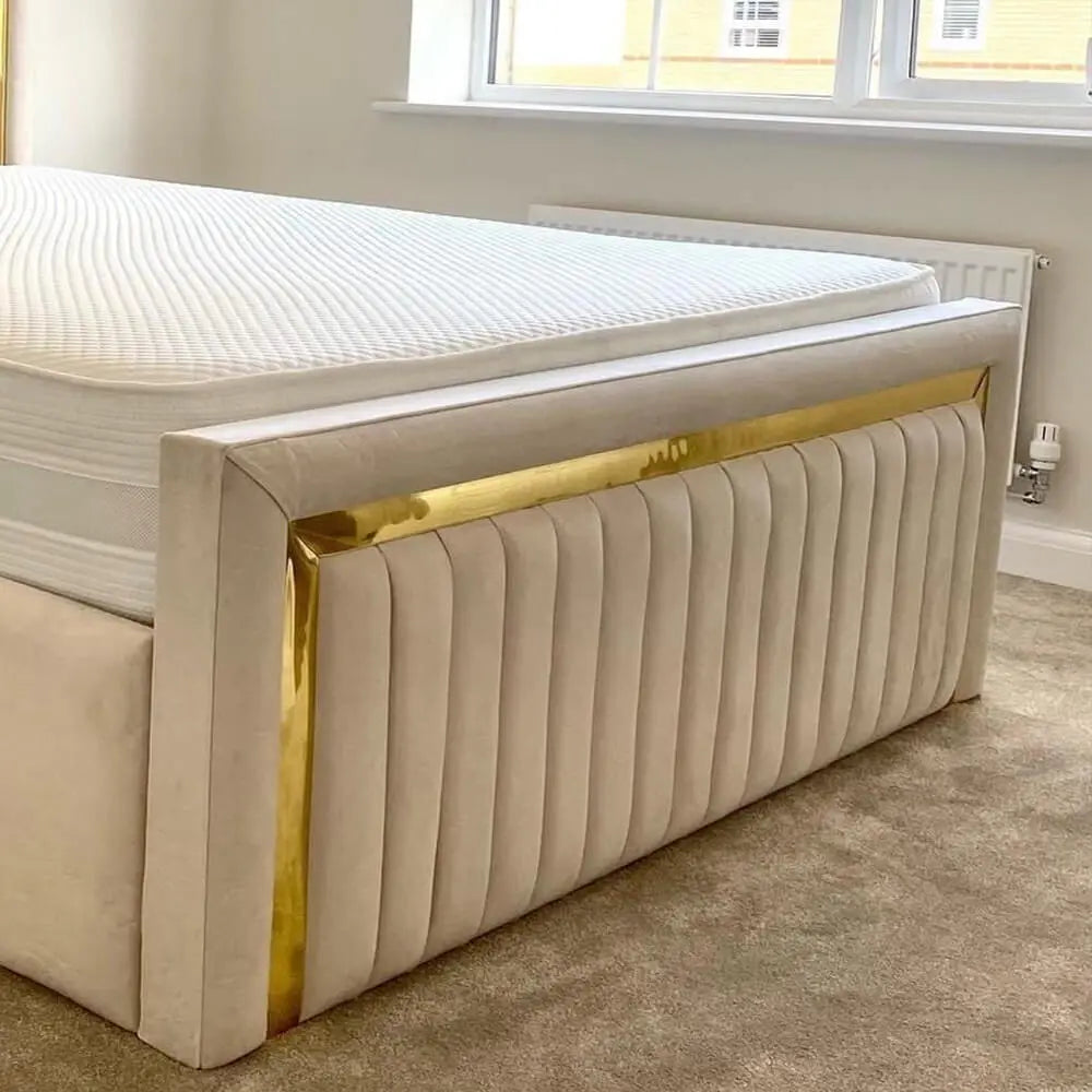 The Verdes Upholstered Plush Velvet Bed Frame