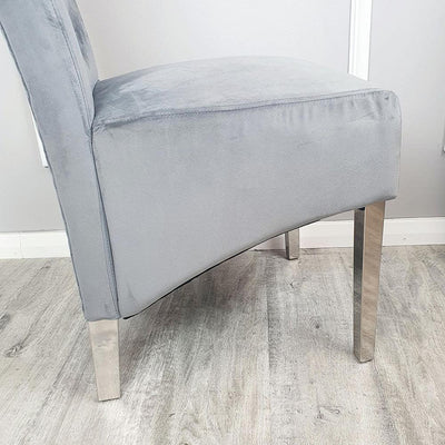 Xavia 180cm Marble Dining Table + Lucy Slim Lion Knocker Plush Velvet Dining Chairs - Special Promo Price-Esme Furnishings