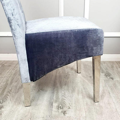 Louis 180cm Grey Marble Dining Table + Lucy Lion Slim Knocker Plush Velvet Chairs In 4 Colours-Esme Furnishings