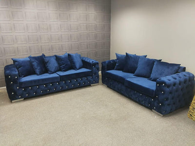 Aston Plush Velvet Sofa Range Collection, 3 Seater, 2 Seater, Corner Sofa-Esme Furnishings