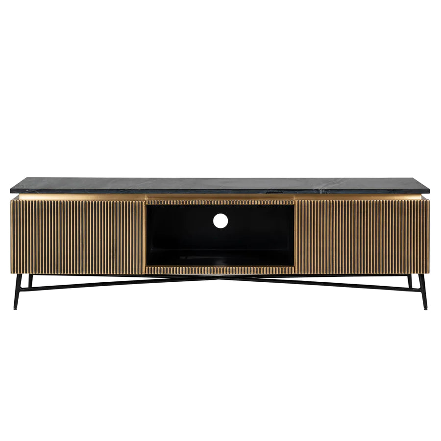 Richmond Ironville Golden 2 Door TV Unit-Belmont Interiors