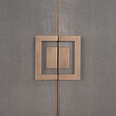 Richmond Interiors Bloomville Shagreen Faux Leather 2 Door Bar Cabinet