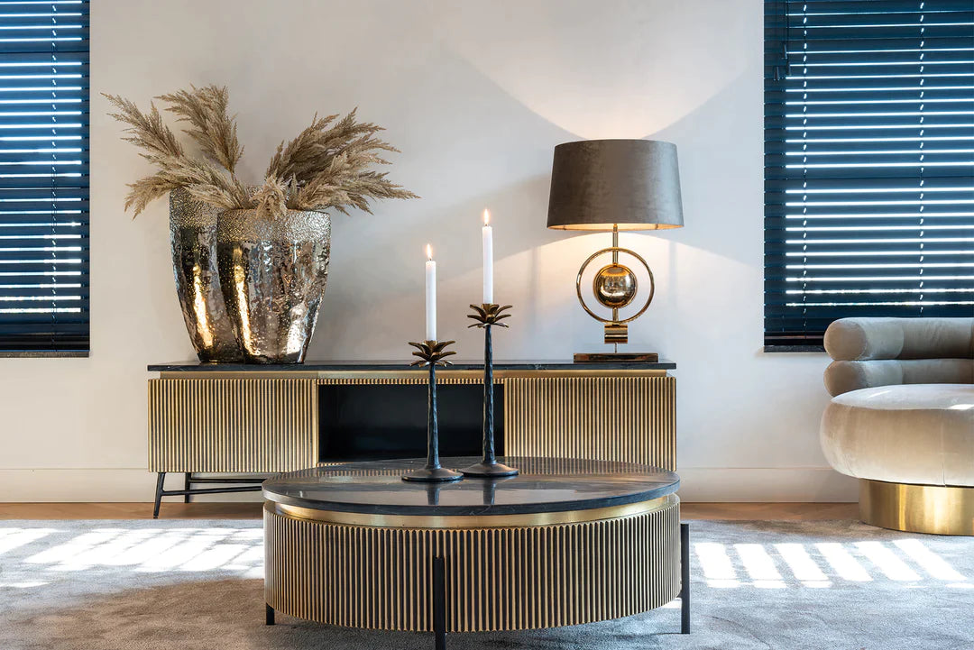 Richmond Interiors Ironville Golden Round Coffee Table