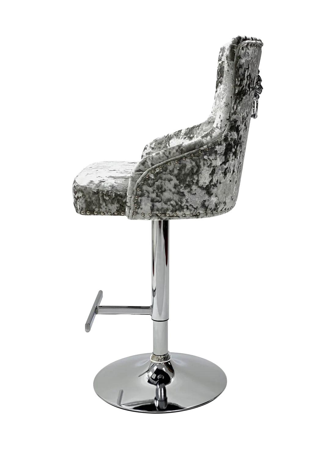 Majestic Crushed Velvet Bar Stool-Esme Furnishings