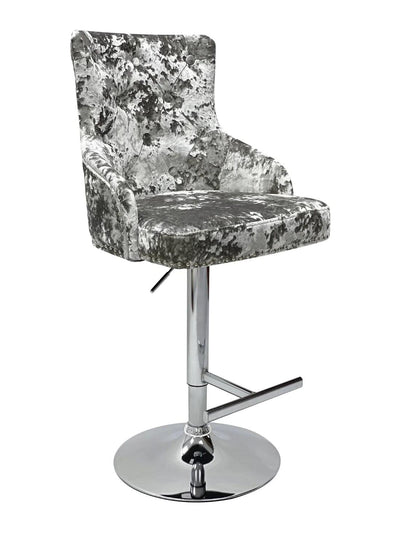Majestic Crushed Velvet Bar Stool-Esme Furnishings