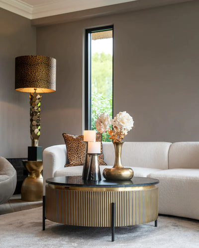 Richmond Interiors Ironville Golden Round Coffee Table