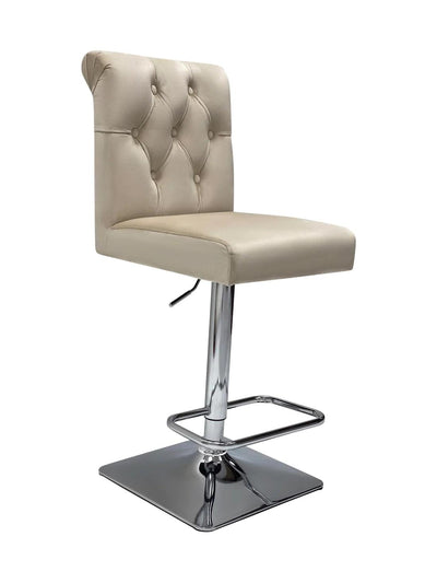Sophia Mink Quilted Lion Knockerback Plush Velvet Bar Stool-Esme Furnishings
