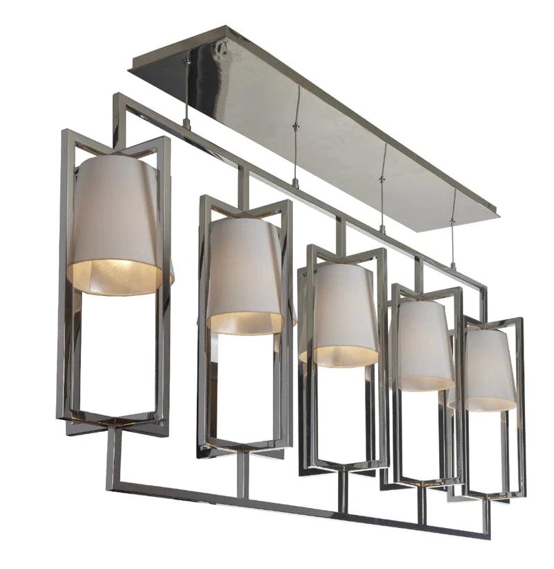 RV Astley Hurricane Chandelier with Nickel Finish-Esme Furnishings