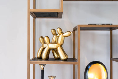 Richmond Interiors Hunter Black Oak and Gold 2 Drawer Display Unit