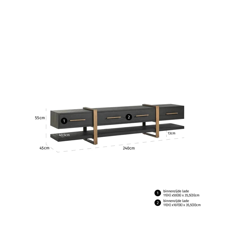 Richmond Interiors Cambon TV-Unit in Dark Coffe