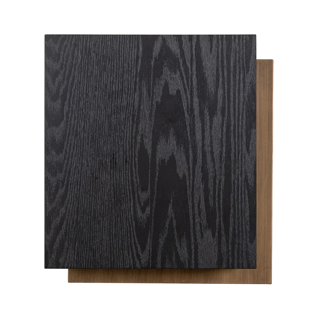 Richmond Interiors Cambon Layered End Table with Black Oak Wood Top