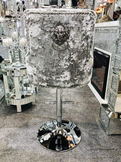 Majestic Crushed Velvet Bar Stool-Esme Furnishings