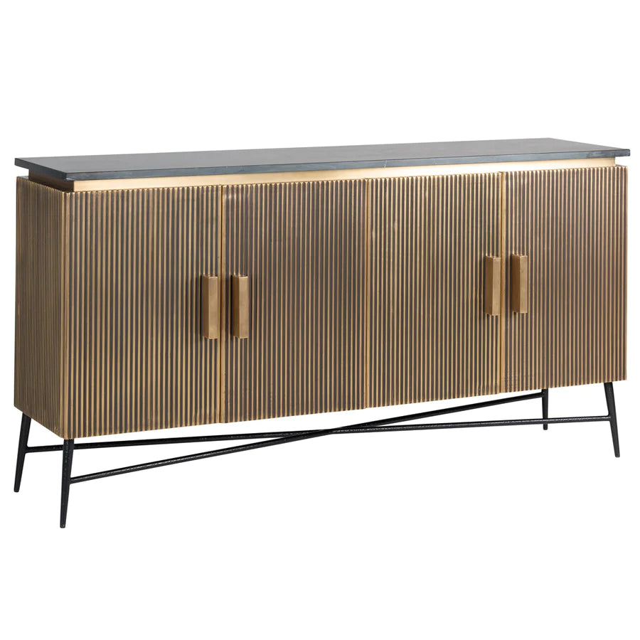 Richmond Ironville Golden 4 Door Sideboard-Belmont Interiors