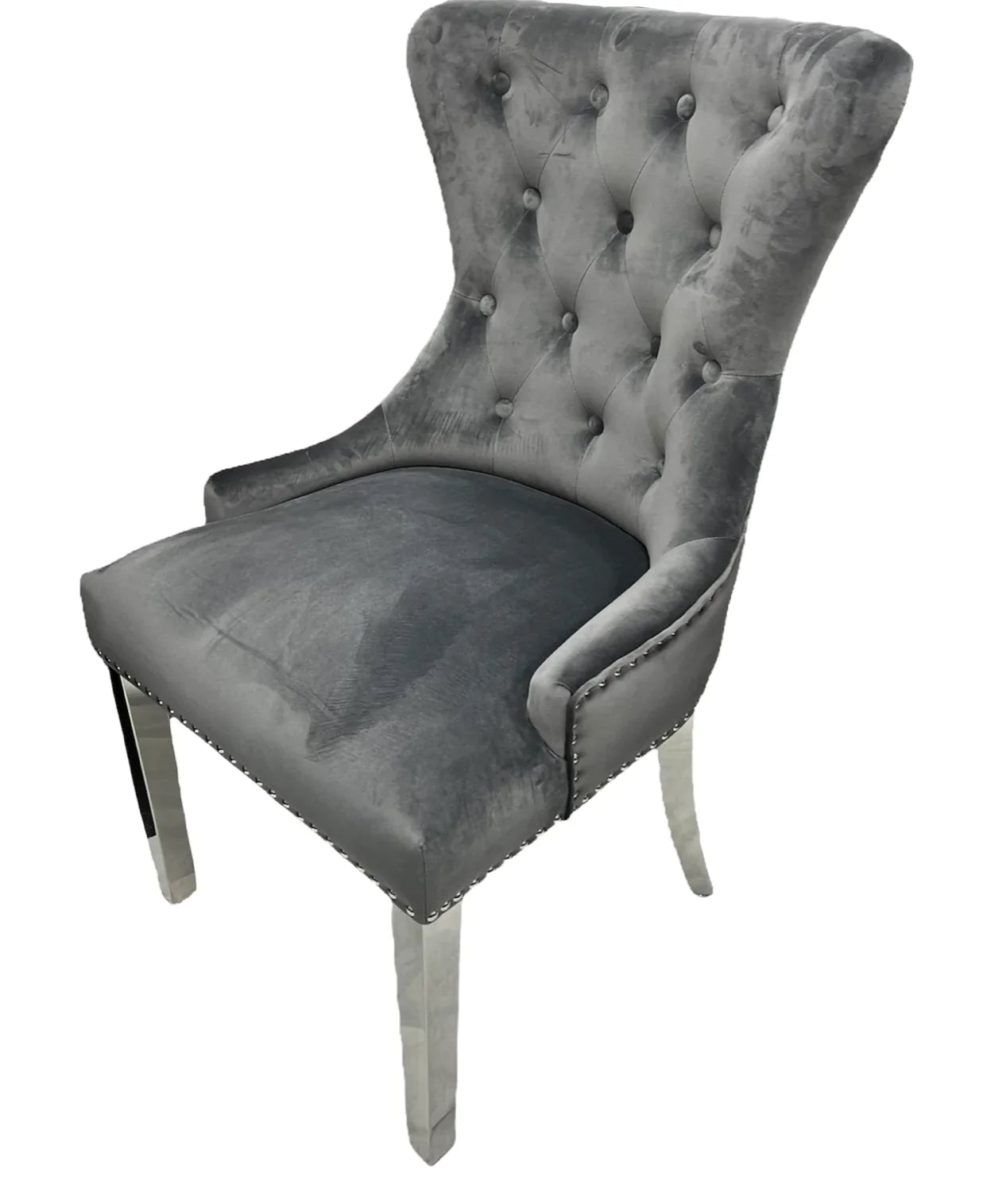 Louis 200cm Cream Marble Dining Table + Lion Knocker Dining Chairs-Esme Furnishings