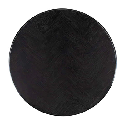 Richmond Interiors Blackbone Black Oak and Silver Round Coffee Table (Set of 2)