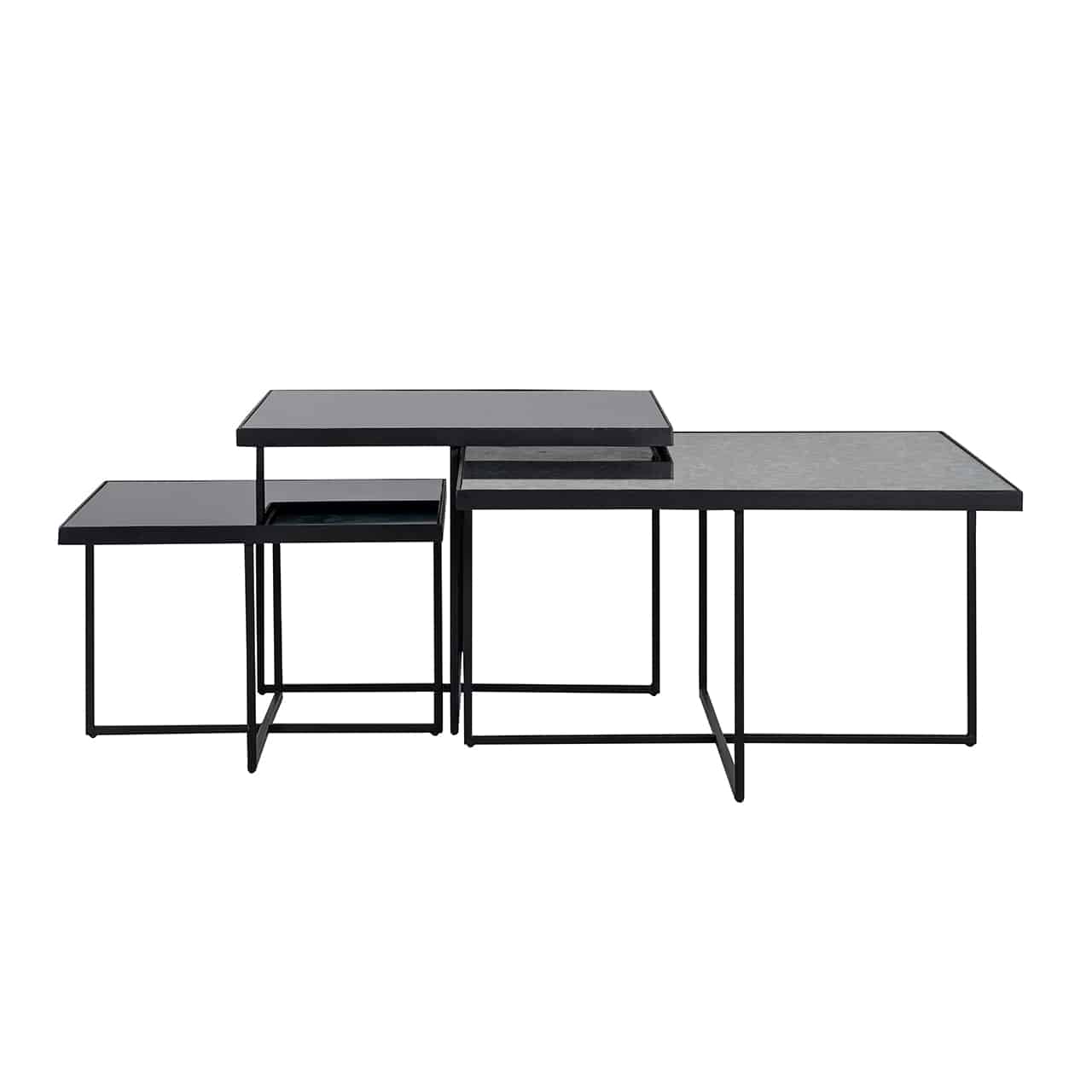 Richmond Chester Silver And Black Coffee Table - Belmont Interiors.