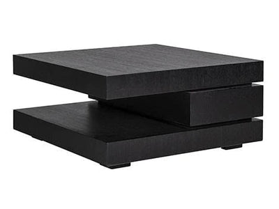 Richmond Oakura Block Black Coffee Table-Belmont Interiors