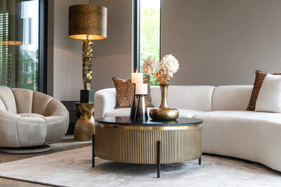 Richmond Interiors Ironville Golden Round Coffee Table