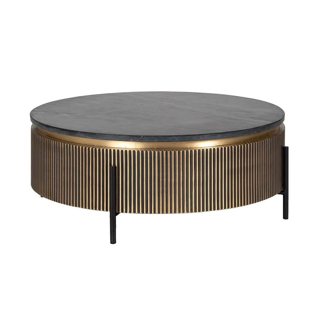 Richmond Interiors Ironville Golden Round Coffee Table