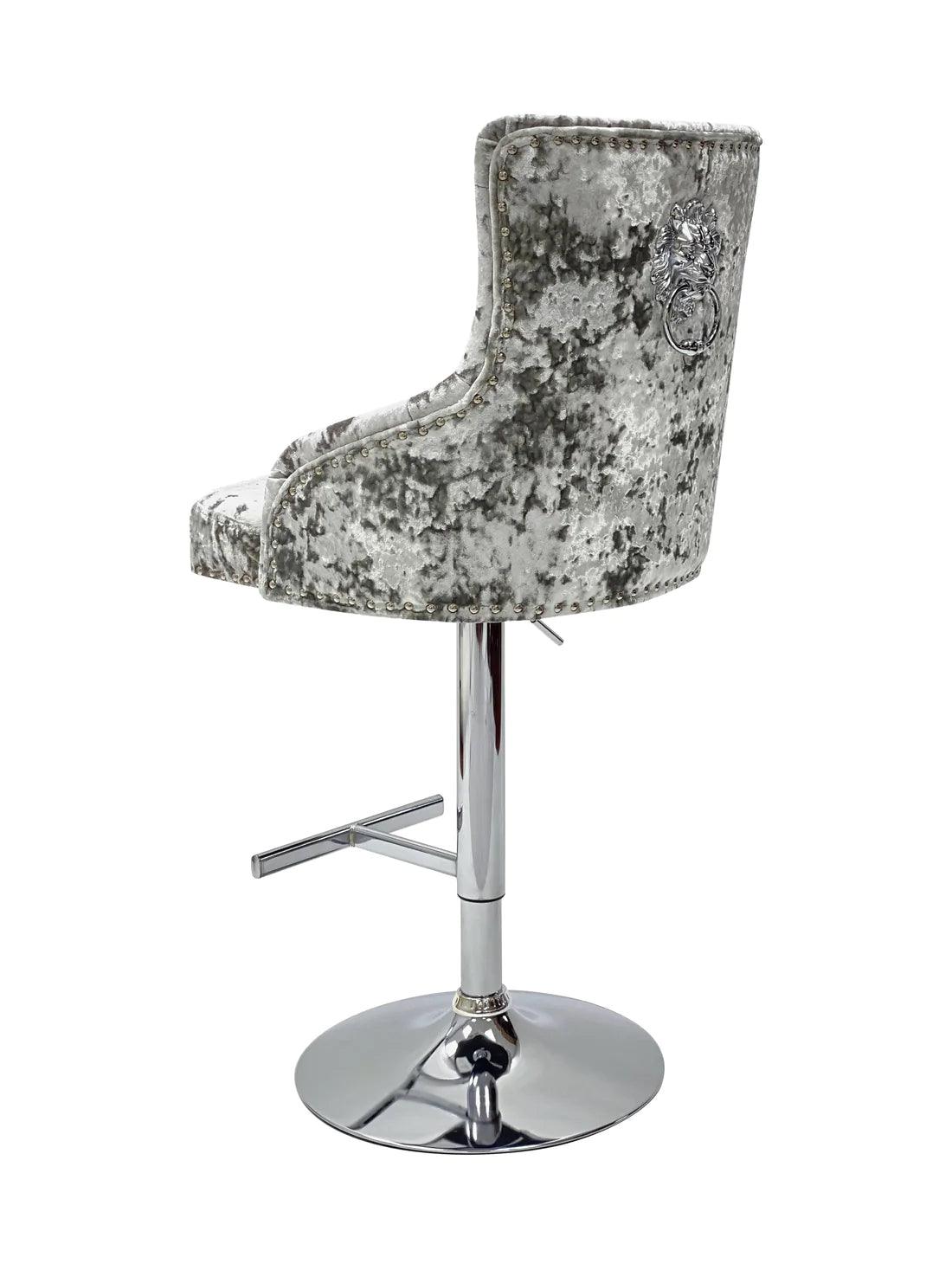Majestic Crushed Velvet Bar Stool-Esme Furnishings