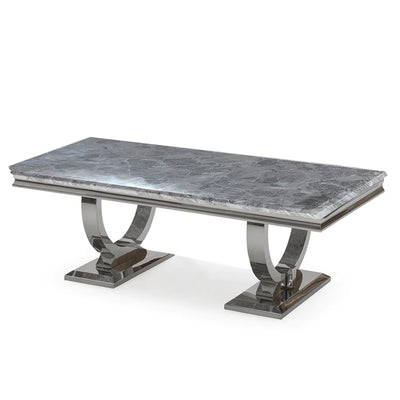 Arianna 130cm Black Marble Coffee Table