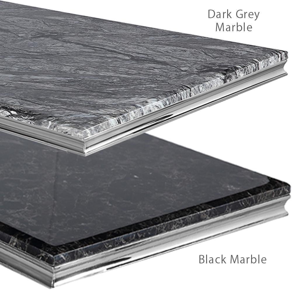 Louis 140cm Black Marble Console Table-Esme Furnishings